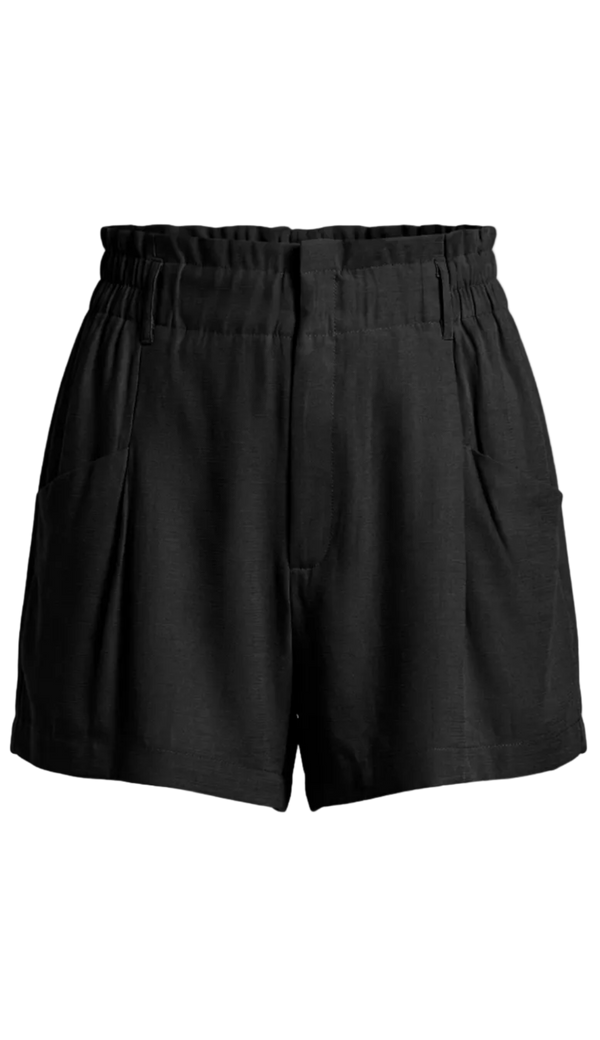 Shorts Clochard Alfaiataria Textura Lulu Preto | Laguna