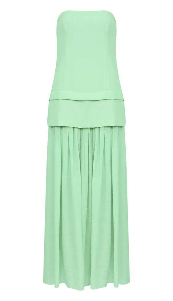 Vestido Longo Poliviscose Laura Verde | Laguna