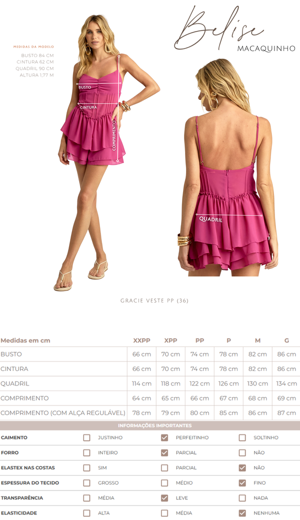 Macaquinho Drop Waist Crepe Belise | Laguna
