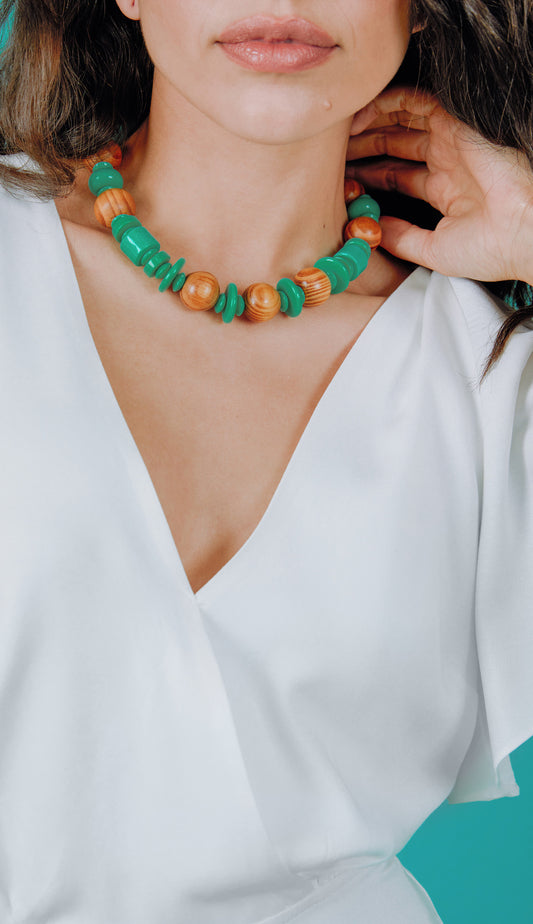 Maxi Colar Sândalos Verde