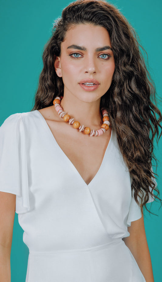 Maxi Colar Sândalos Nude