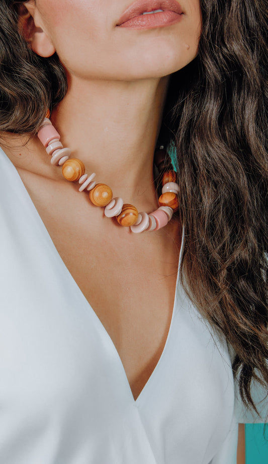 Maxi Colar Sândalos Nude