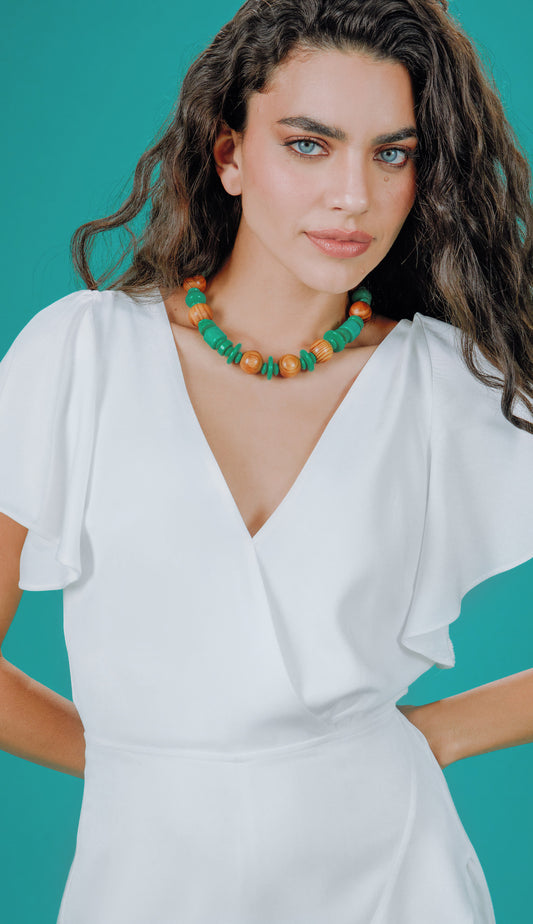 Maxi Colar Sândalos Verde