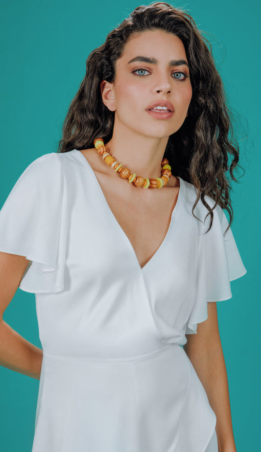 Maxi Colar Sândalos Mostarda