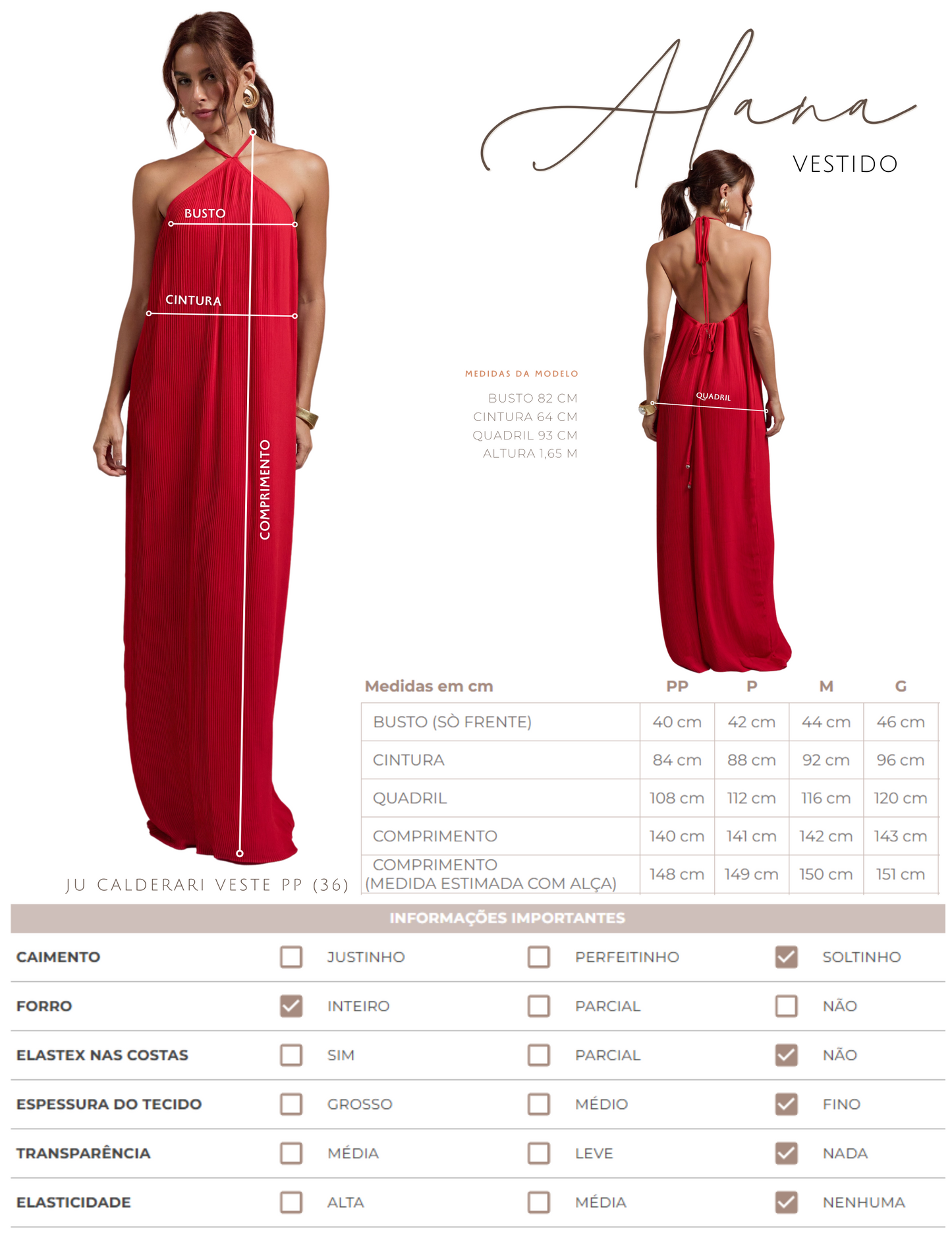 Vestido Alana Cereja