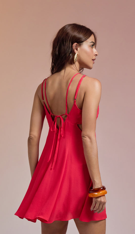 Vestido Naty Cereja