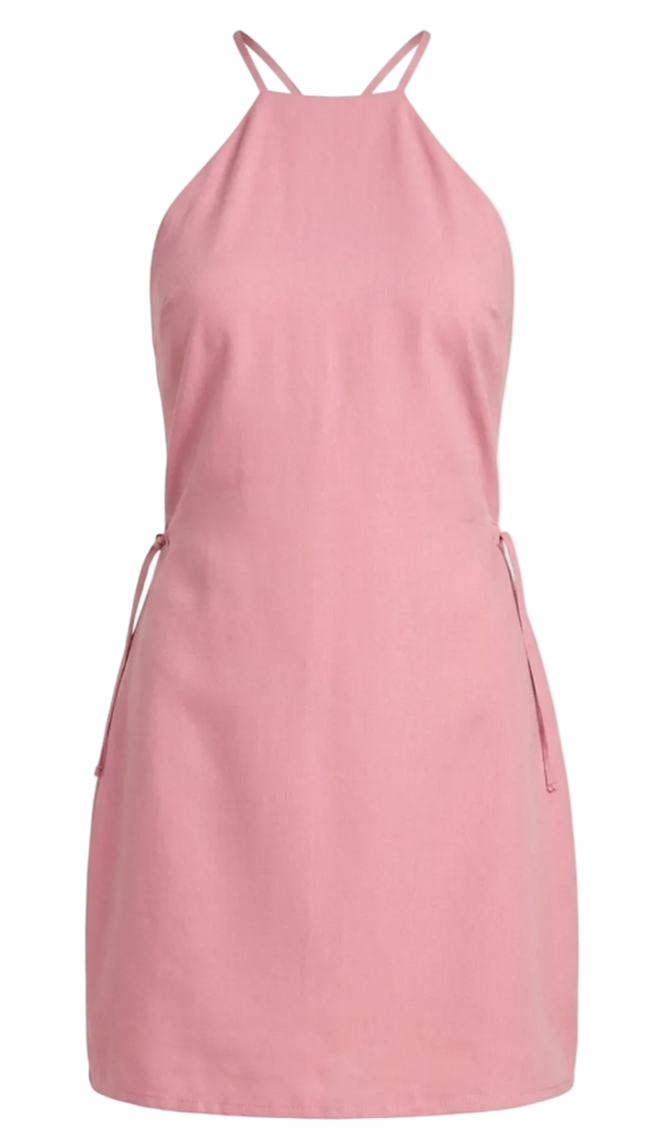 Vestido Curto em Linho Olinda Rosa | Laguna