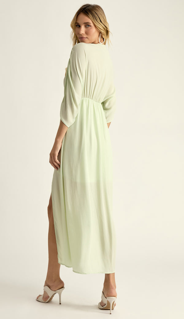 Vestido Crepe Pandora Verde| Laguna