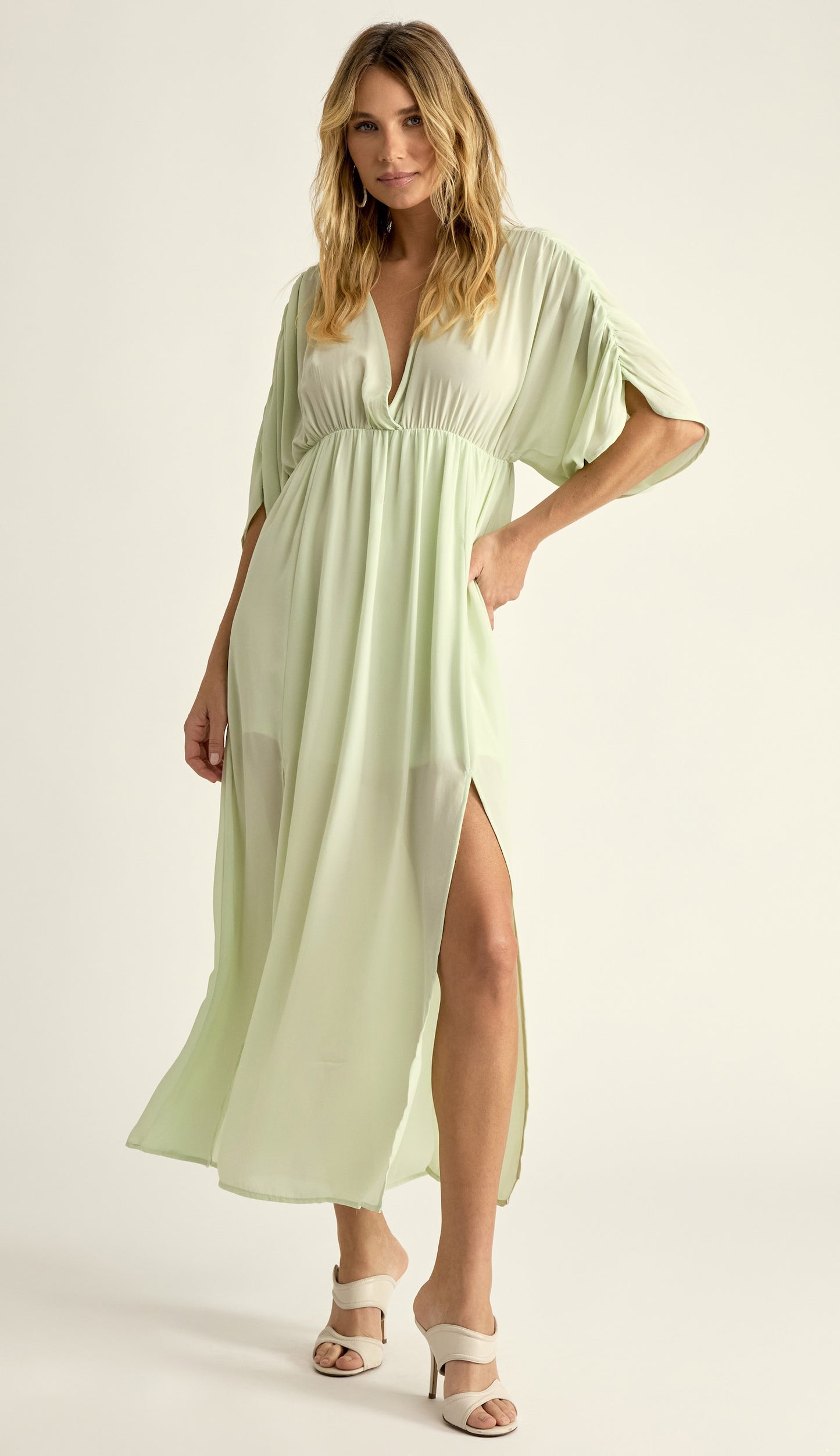 Vestido Crepe Pandora Verde| Laguna