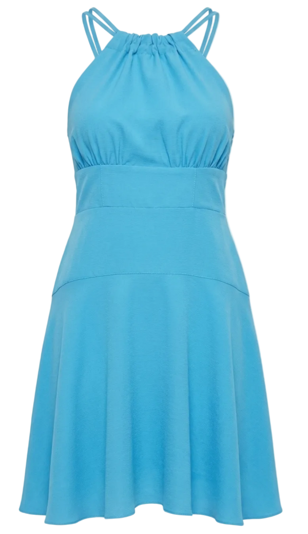 Vestido Curto Crepe Persa Azul | Laguna