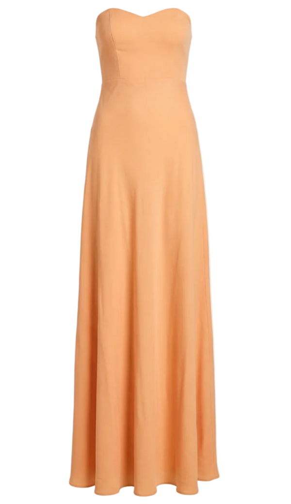 Vestido Longo Viscose Twill Priya Laranja | Laguna