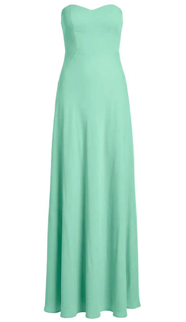 Vestido Longo Viscose Twill Priya Verde | Laguna