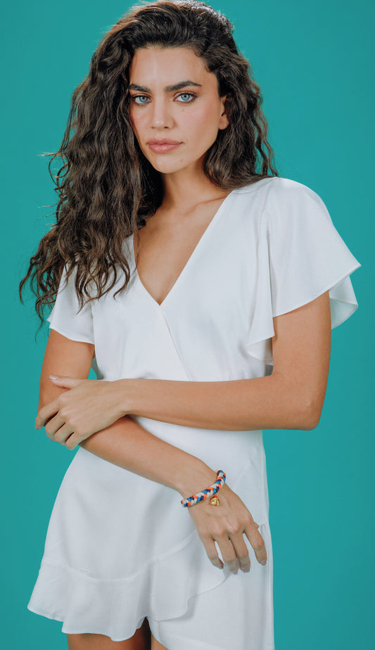 Pulseira Corda Trançada Azul