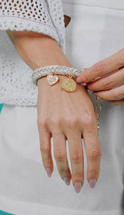 Pulseira Corda Trançada Chocolate