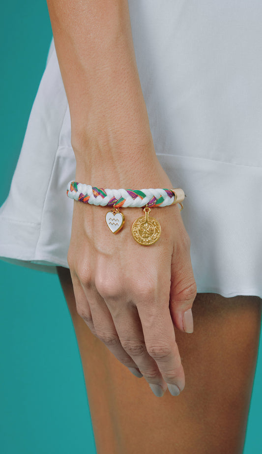 Pulseira Corda Trançada Violeta