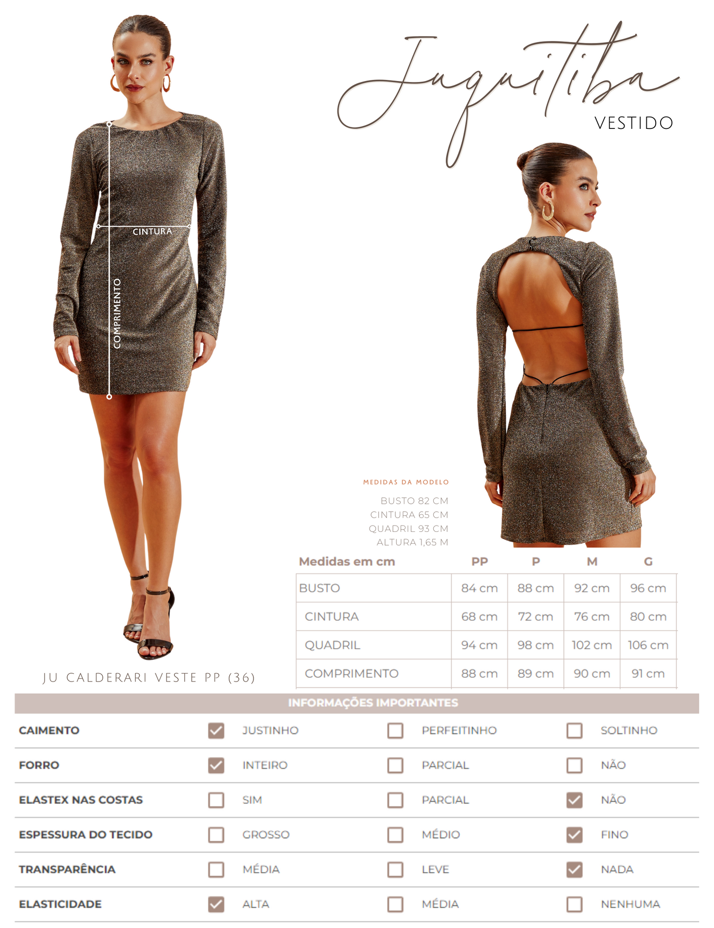 Vestido Juquitiba Dourado