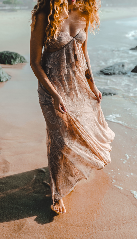 Conjunto Renda Courtney Mocha | Laguna
