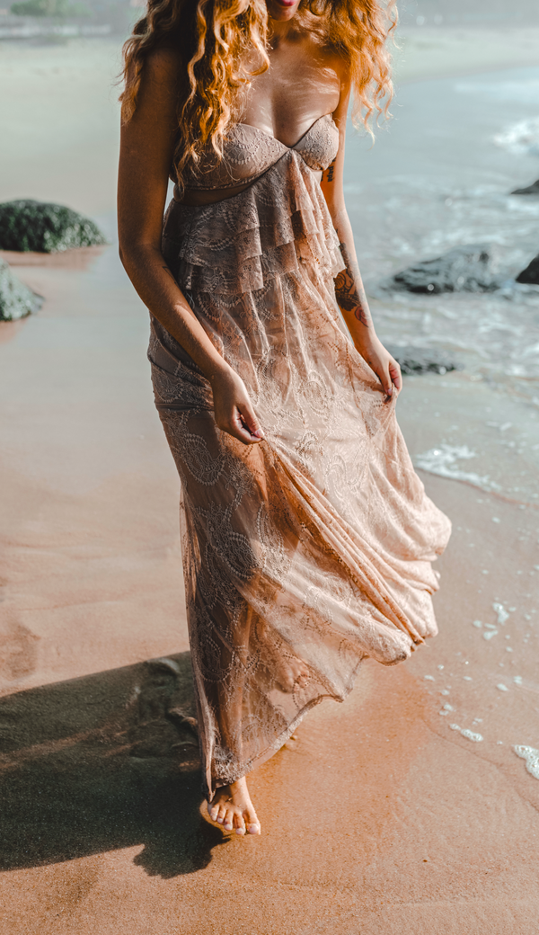 Conjunto Renda Courtney Mocha | Laguna