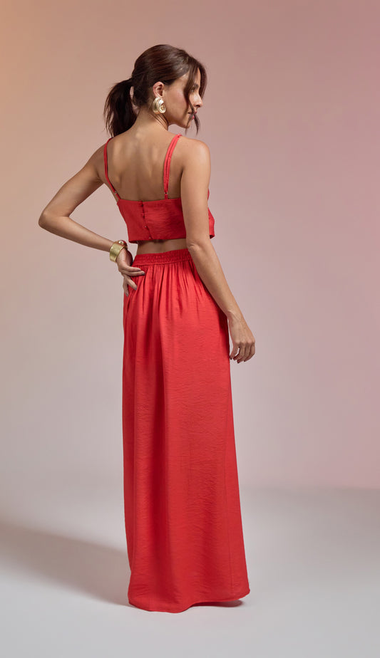 Vestido Val Cereja