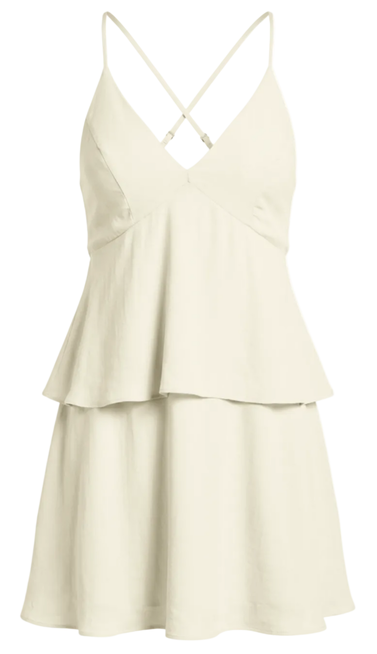 Vestido Curto Solto Crepe Elis Off White | Laguna
