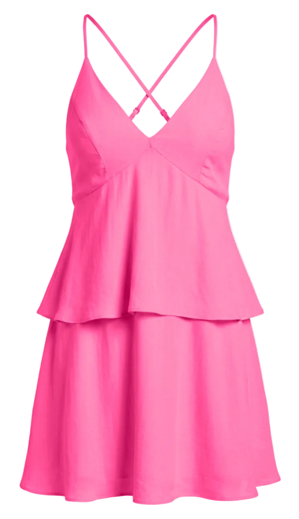 Vestido Curto Solto Crepe Elis Rosa | Laguna