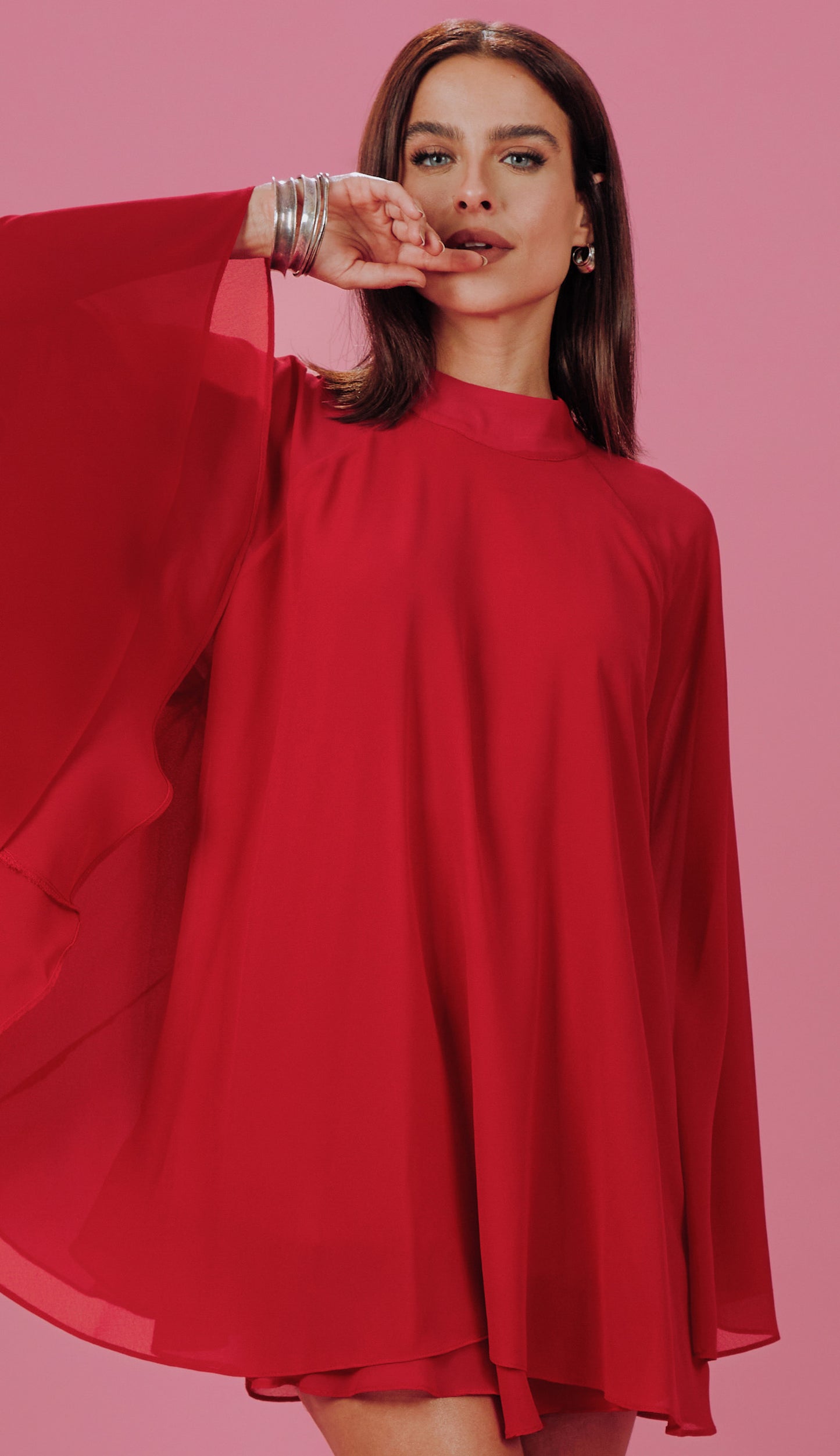 Vestido Estefani Cereja