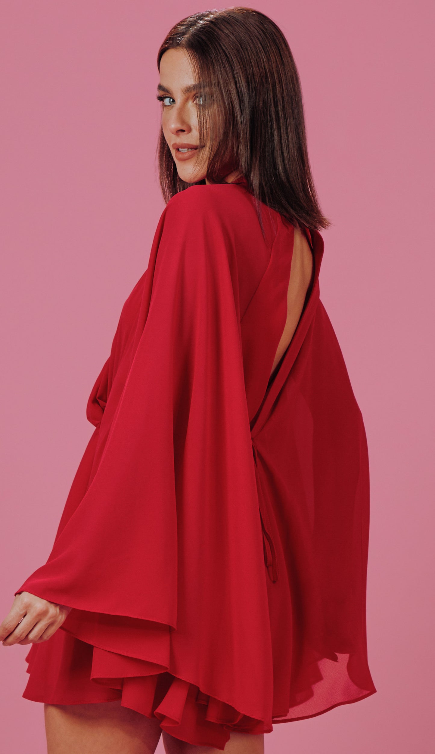 Vestido Estefani Cereja