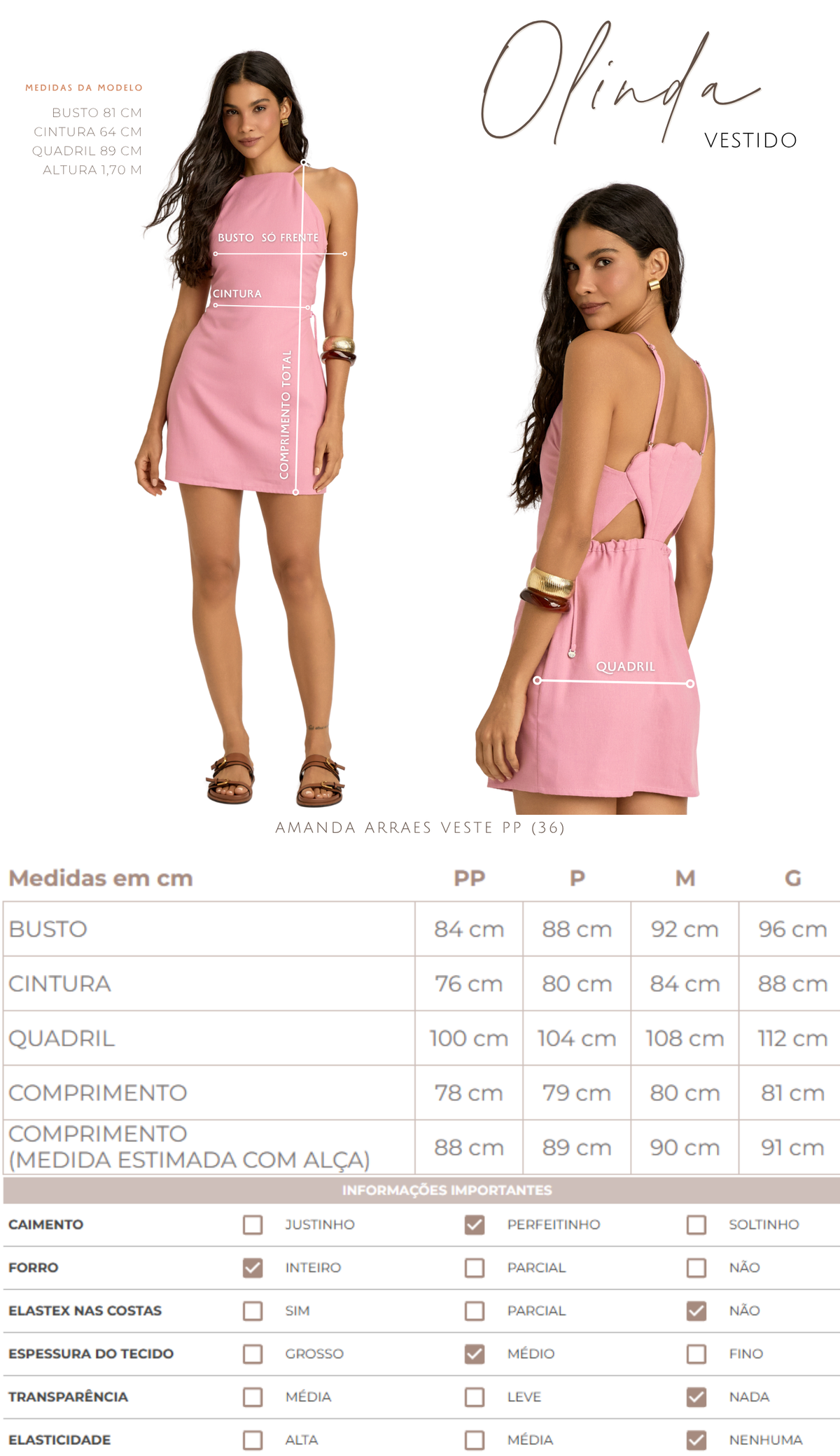 Vestido Curto em Linho Olinda | Laguna