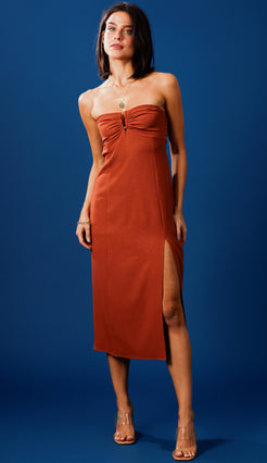 Vestido Tailândia Caramelo