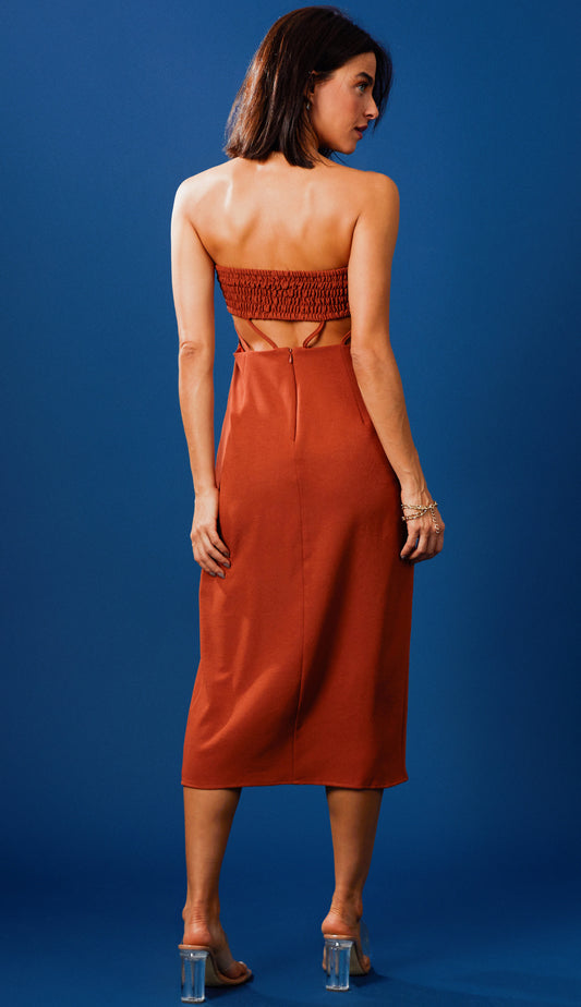 Vestido Tailândia Caramelo