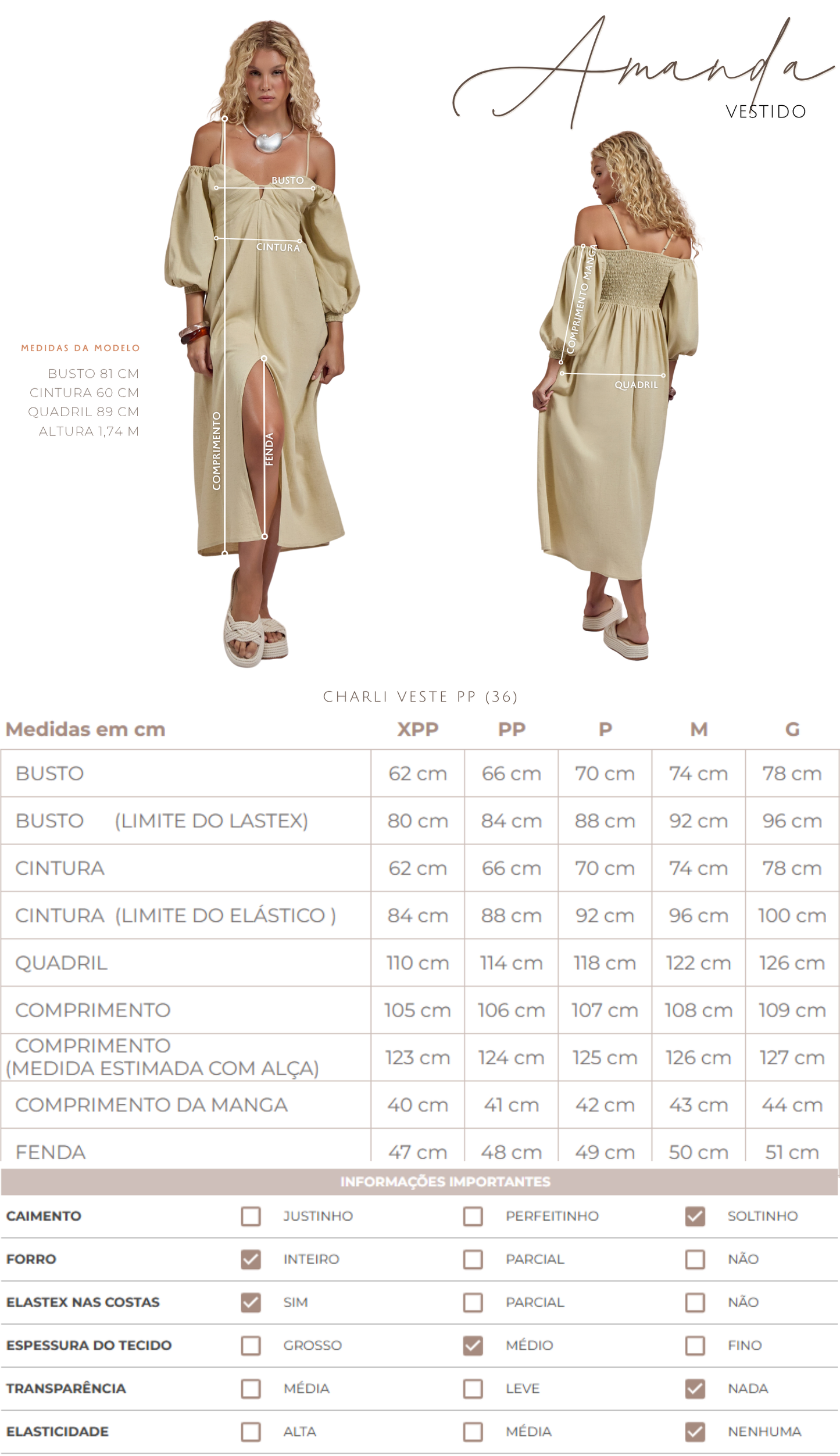 Vestido Amanda Natural