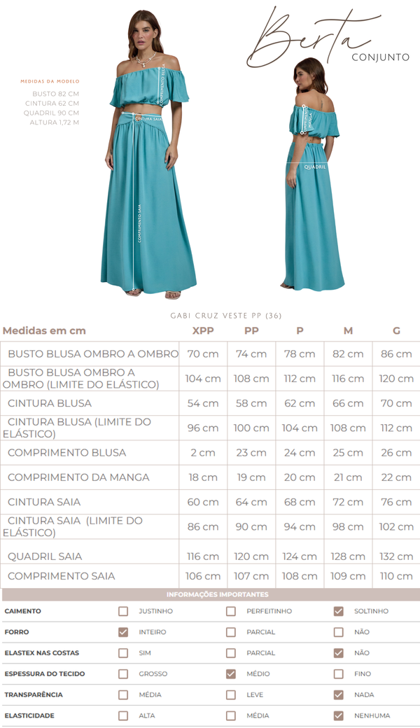 Conjunto em Crepe Texturizado com Efeito Amassadinho Berta | Laguna