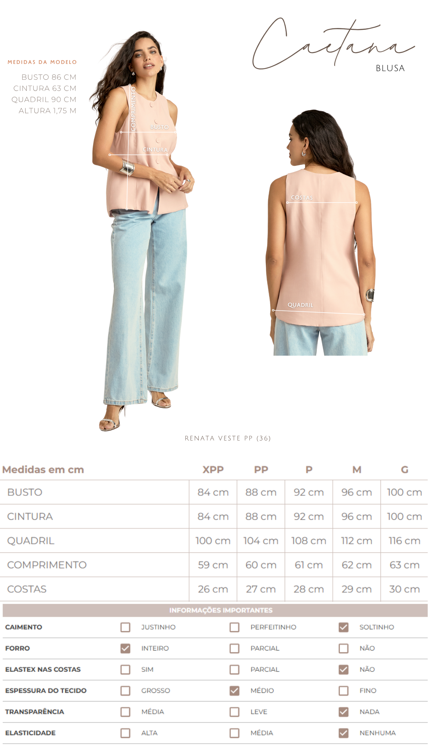 Blusa Alfaiataria Caetana | Laguna