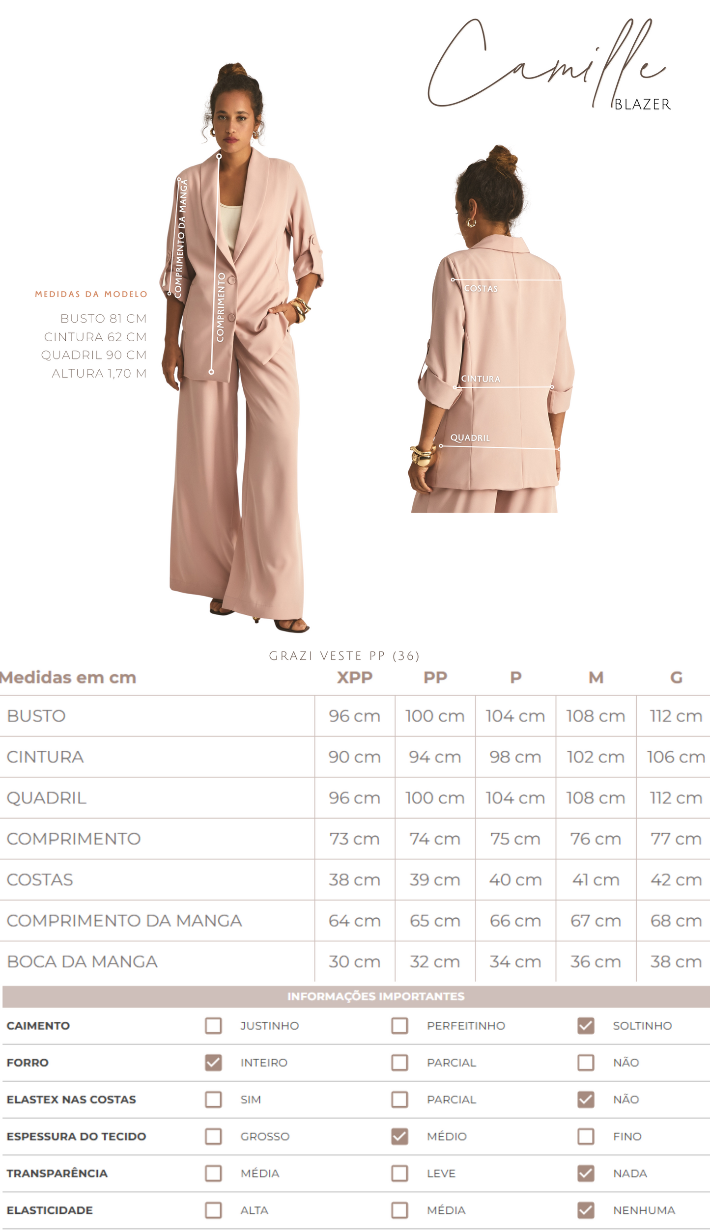 Blazer Camille Nude