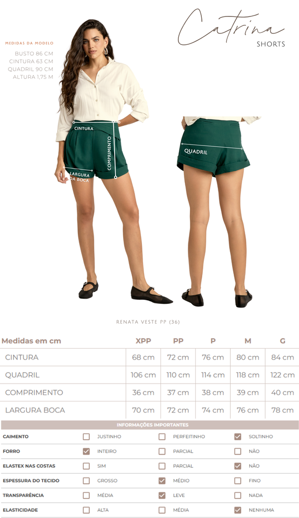 Shorts Alfaiataria Texturizada Catrina | Laguna