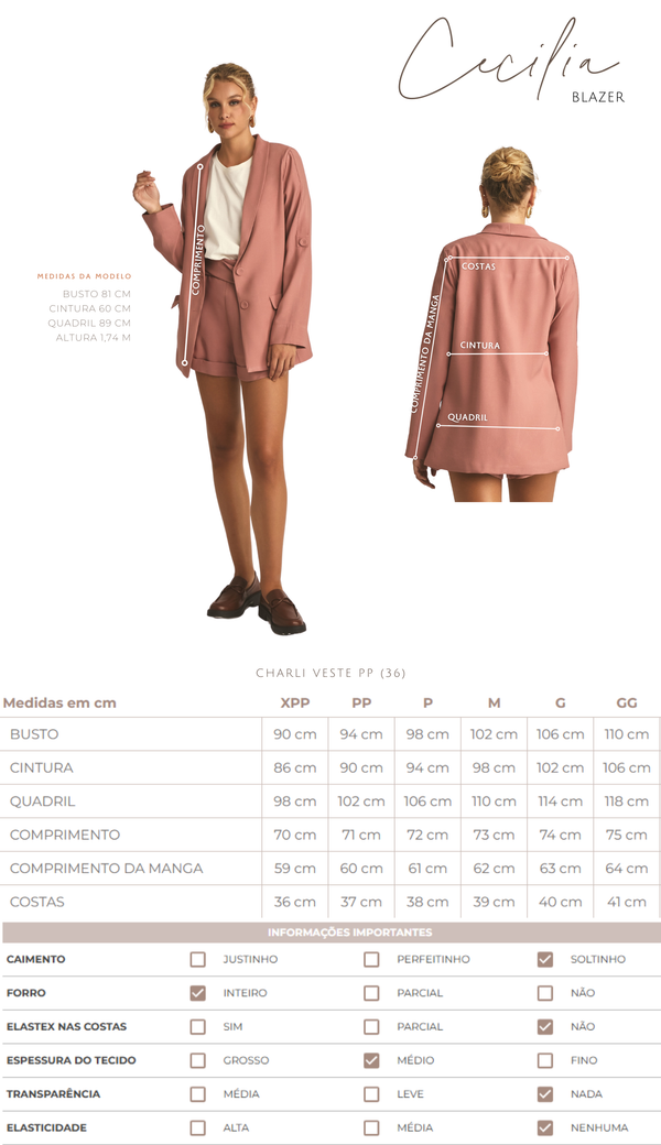 Blazer Alfaiataria Texturizada Cecília | Laguna