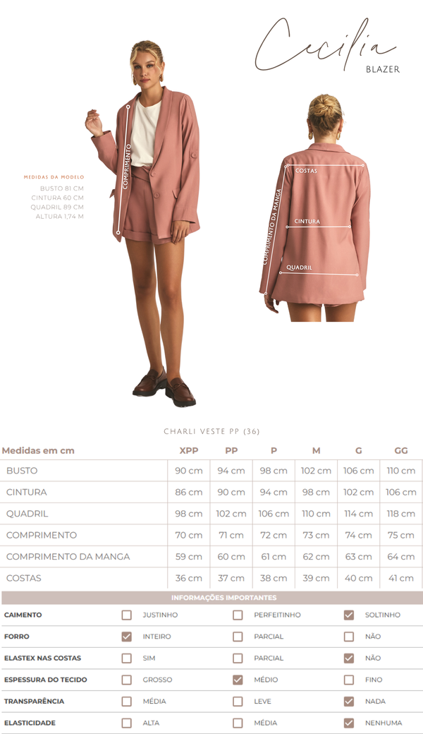 Blazer Alfaiataria Texturizada Cecília | Laguna