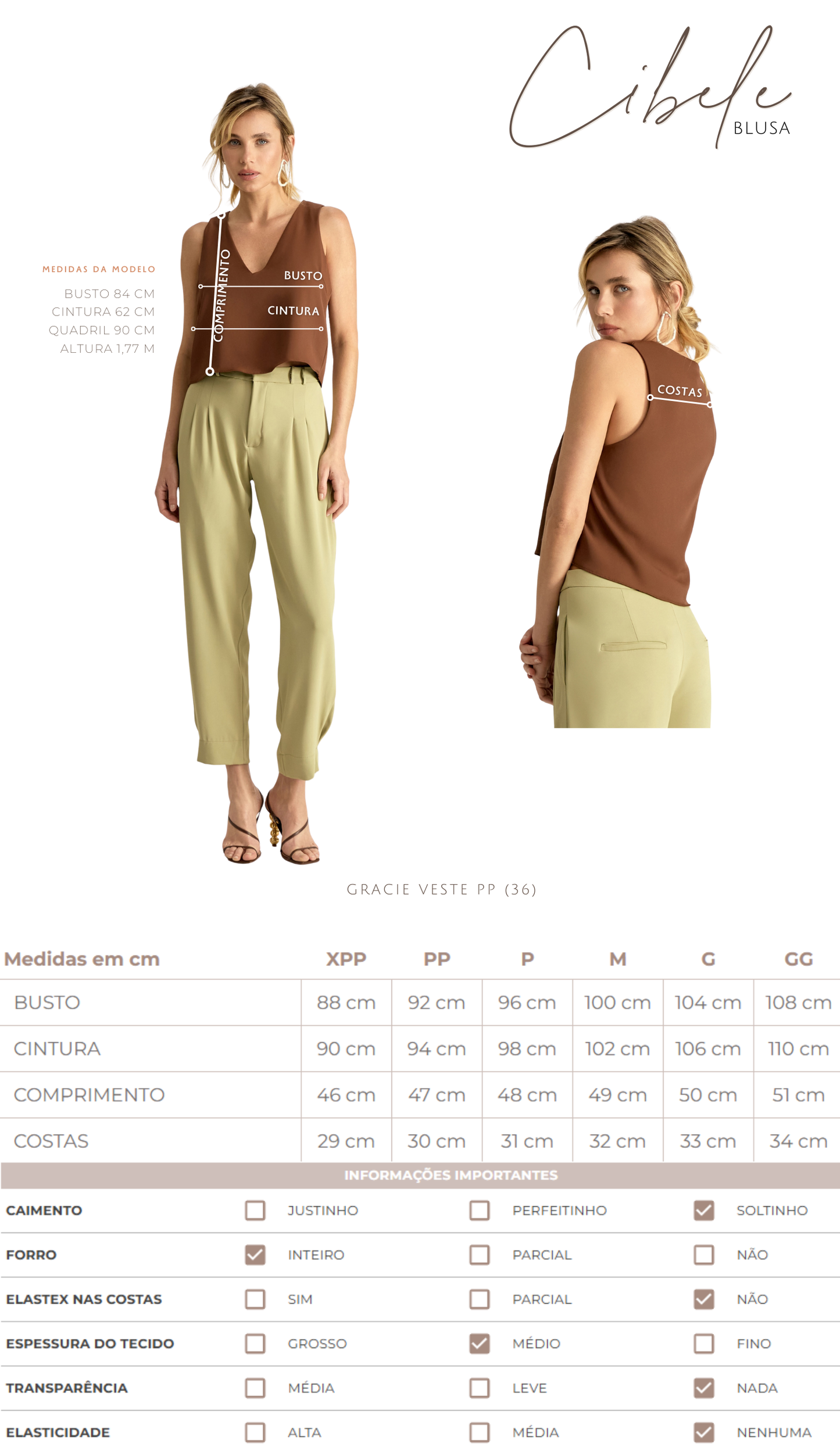 Blusa Cibele Marrom