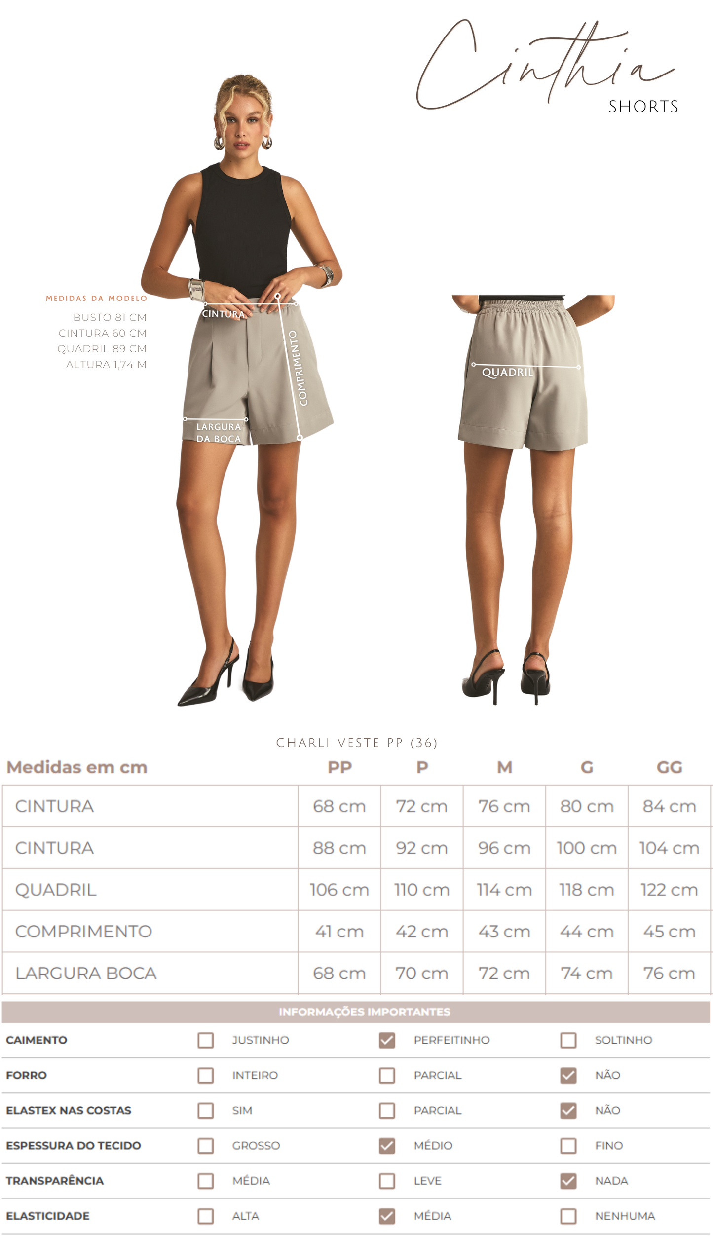 Shorts Cinthia Off White