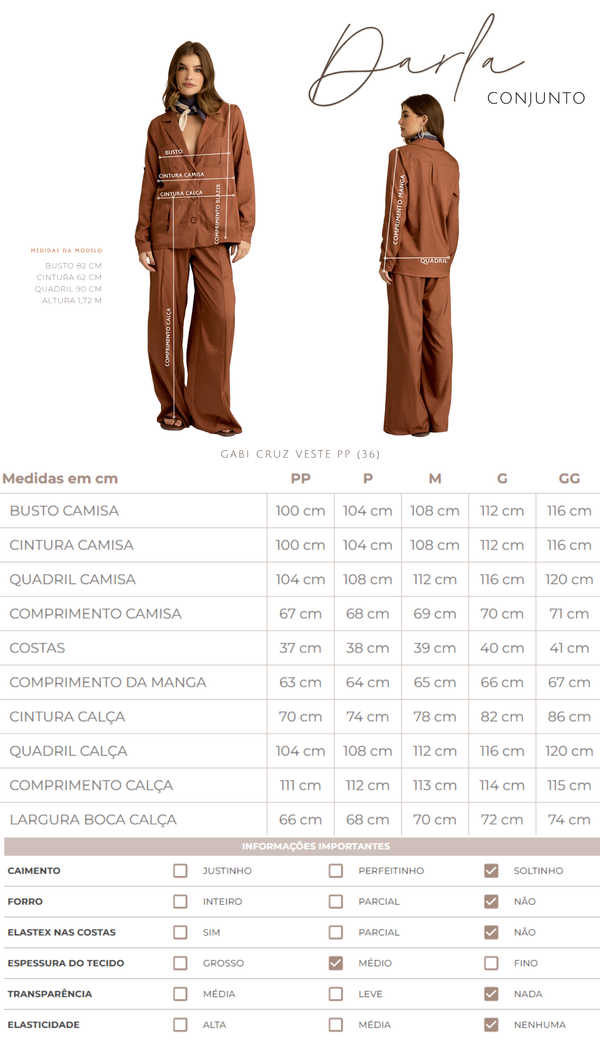 Conjunto Longo Alfaiataria Acetinada Darla | Laguna