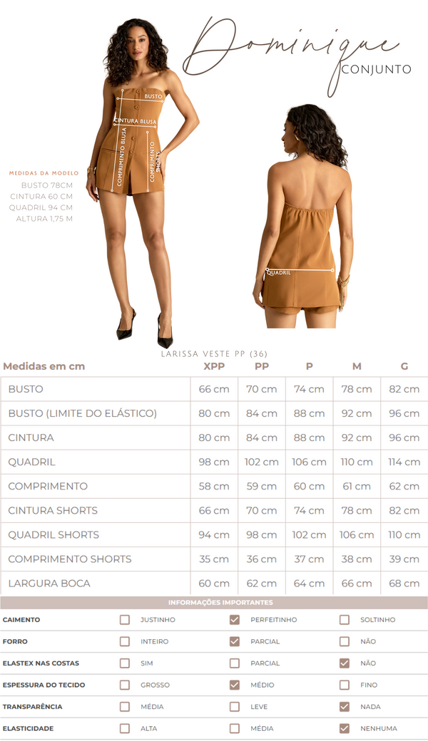Conjunto em Crepe de Alfaiataria Dominique | Laguna