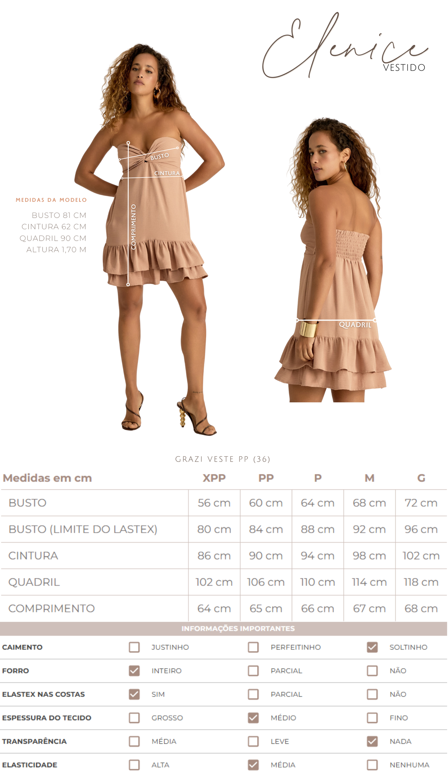 Vestido Elenice Manteiga
