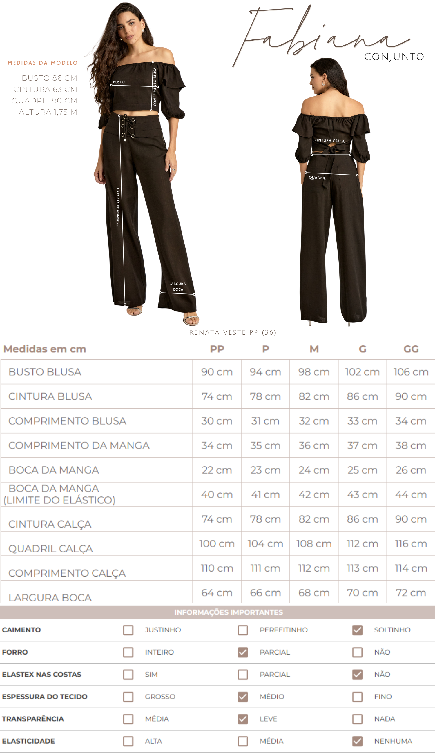 Conjunto Blusa e Calça Linho Fabiana | Laguna