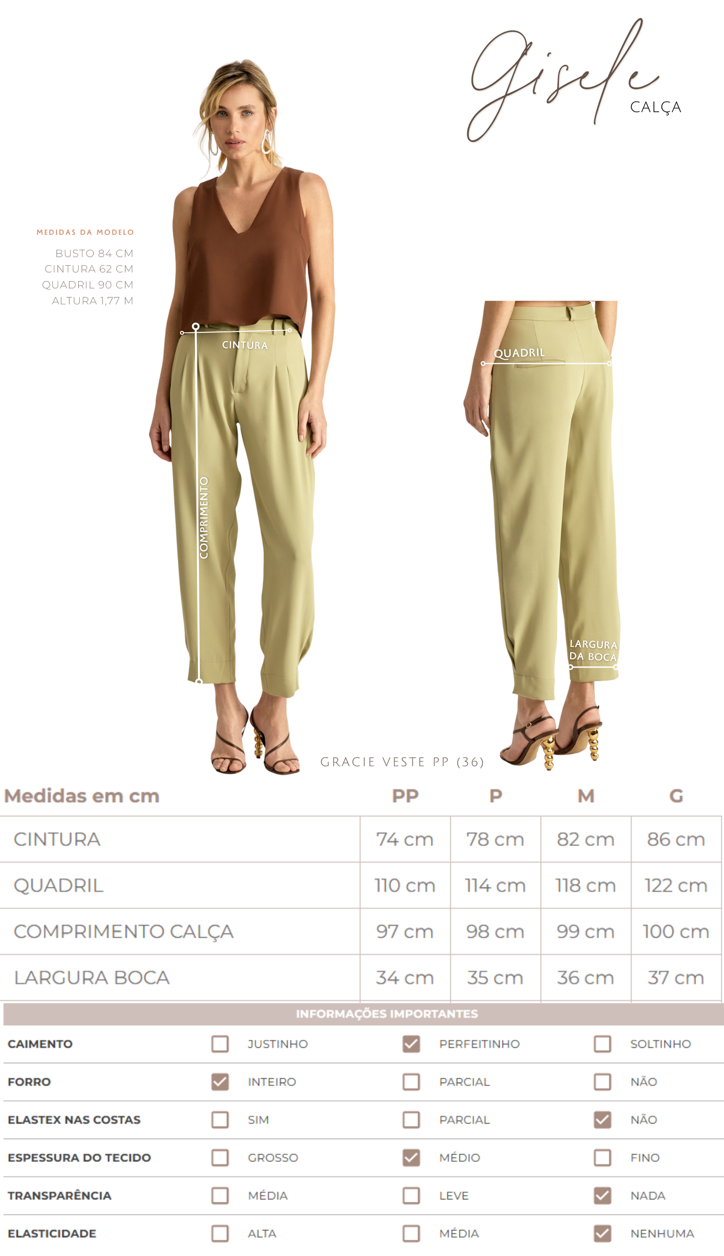 Calça Gisele Café