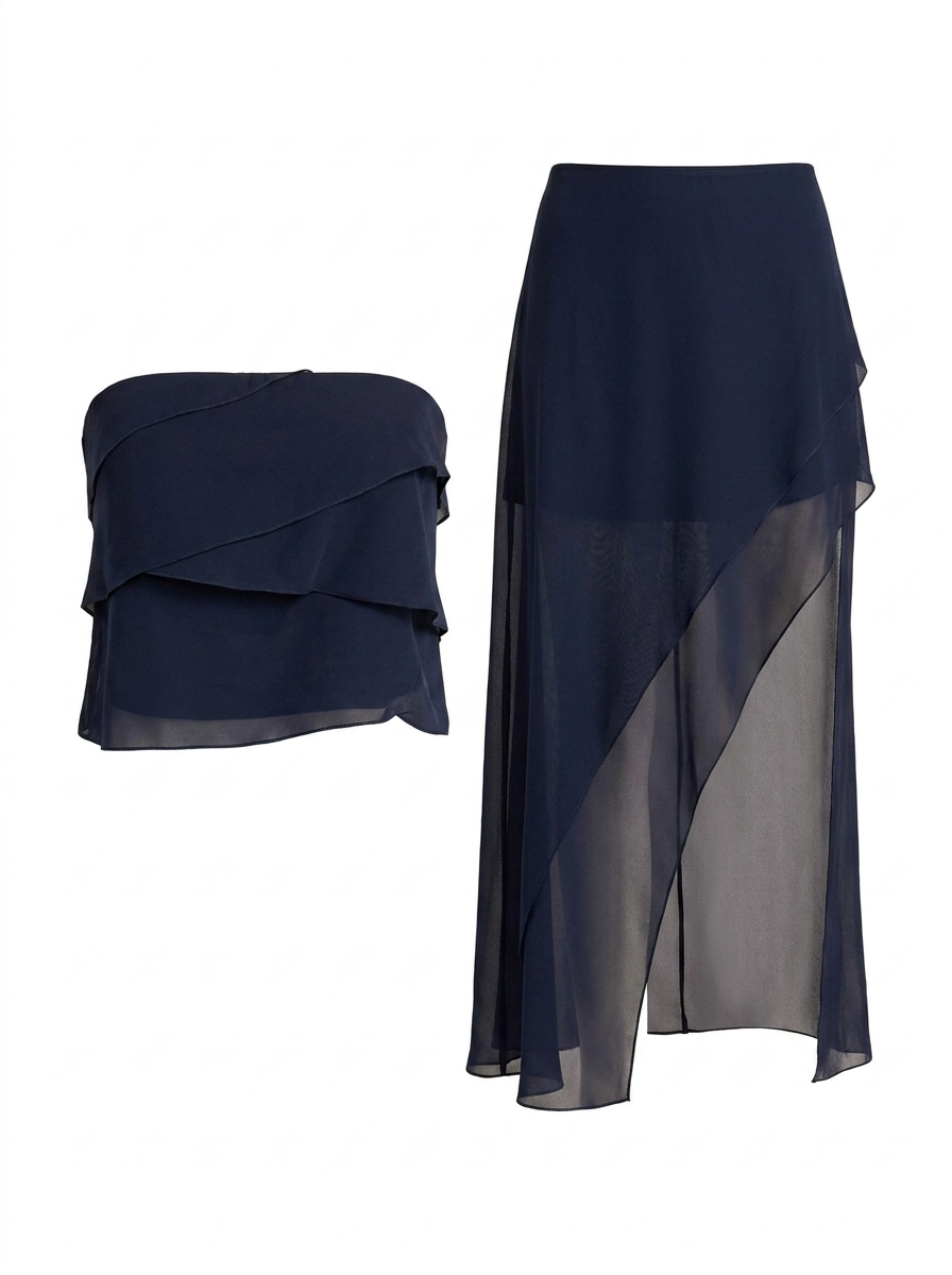 Conjunto Longo Festa Crepe Brianna | Laguna