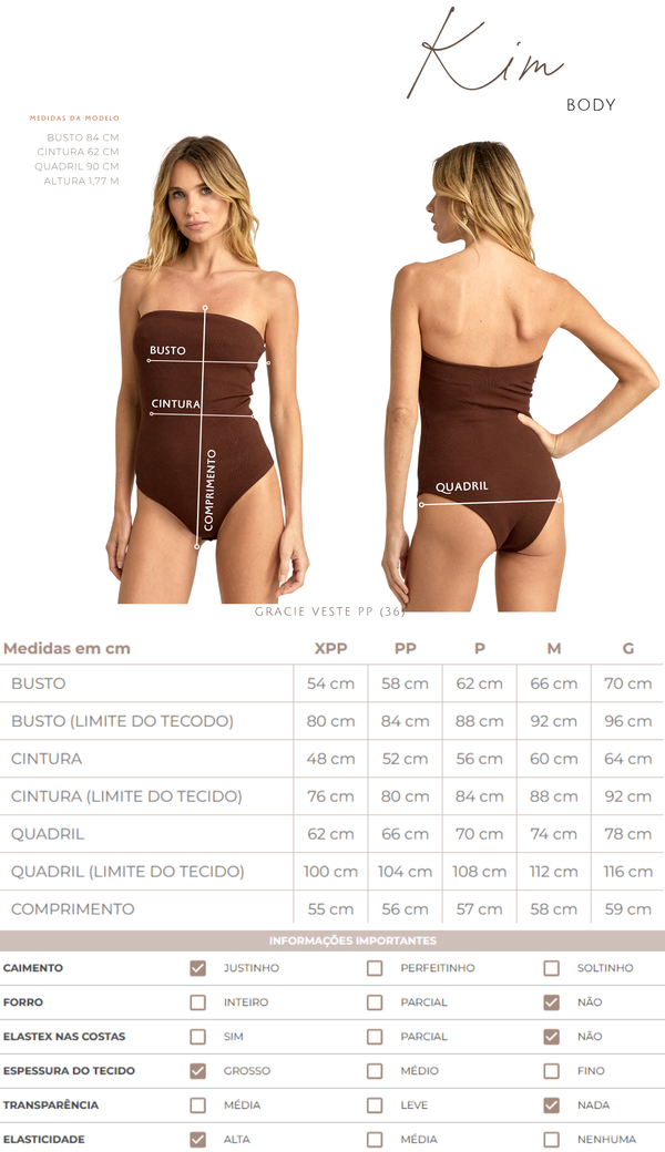 Body Sem Mangas Canelado Kim | Laguna