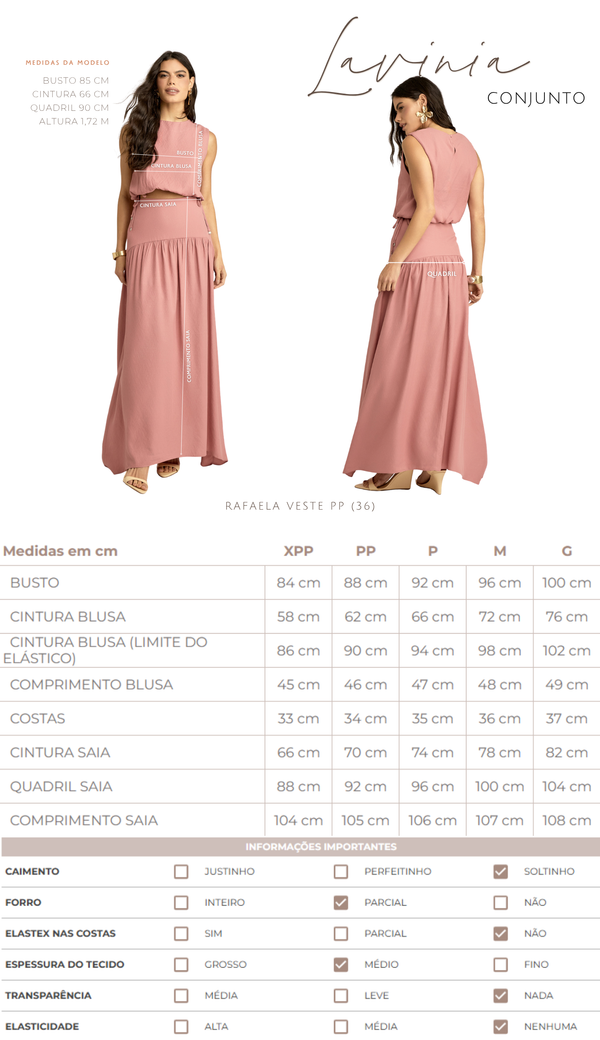 Conjunto Longo Poliviscose Linho Lavínia | Laguna
