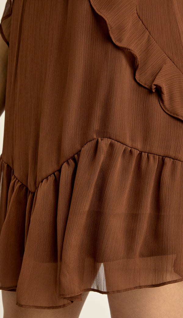 Vestido Curto Crepe Chiffon Lorena | Laguna