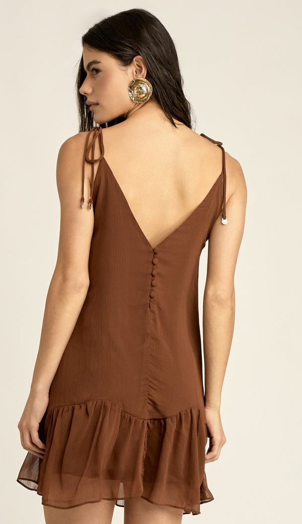 Vestido Curto Crepe Chiffon Lorena | Laguna