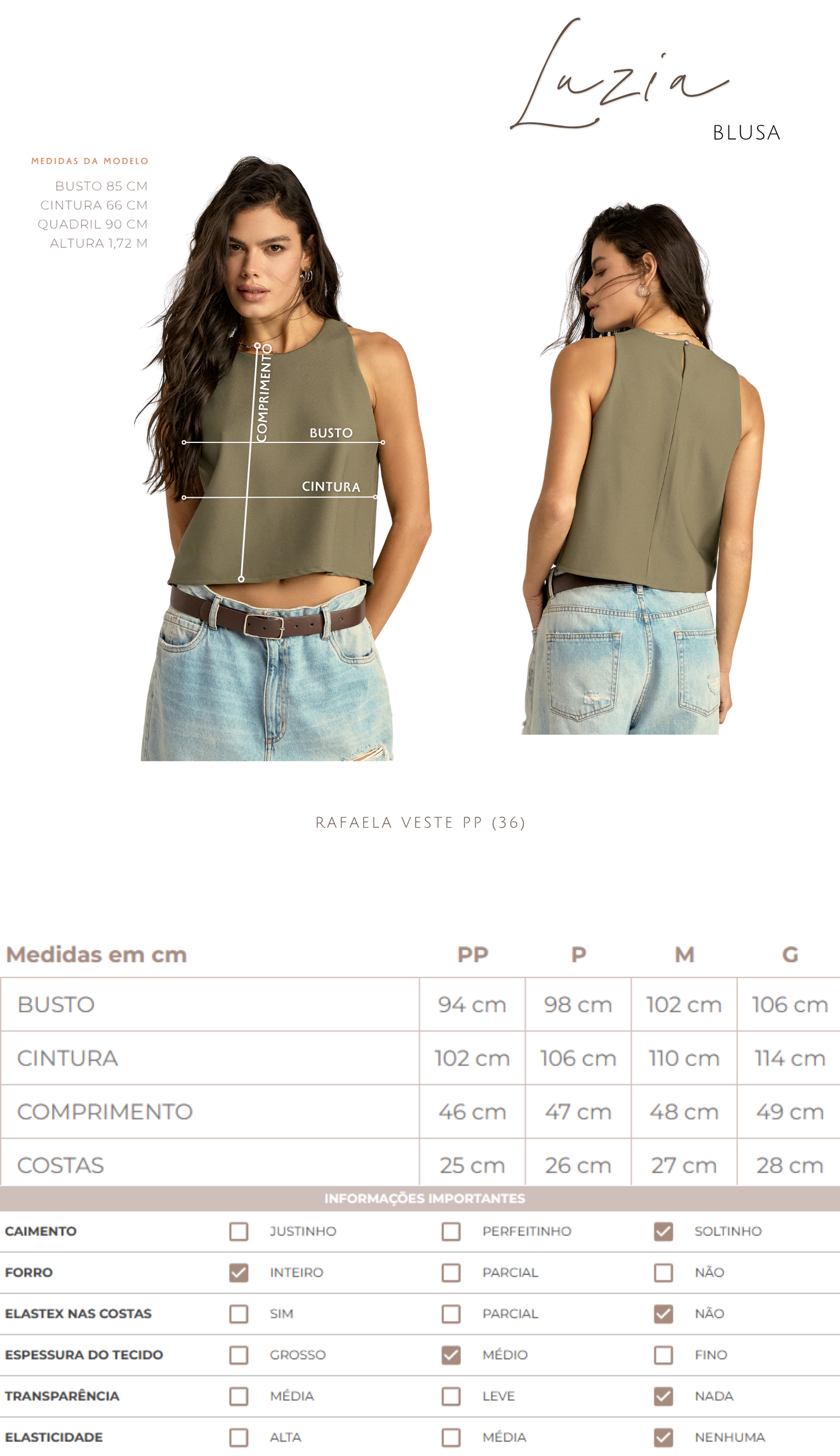 Blusa Luzia Cinza